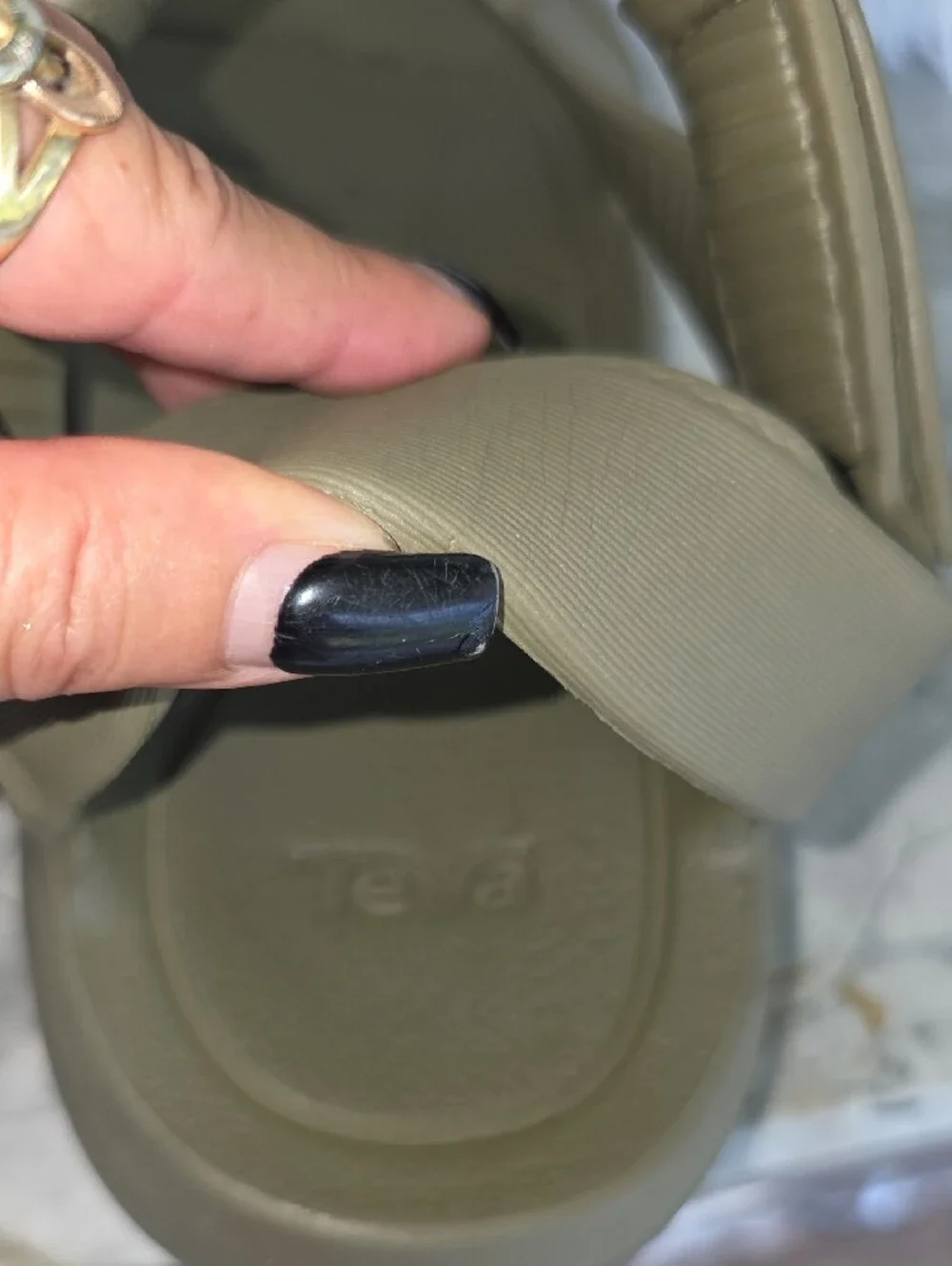 Teva Men Olive Green Hook-and-Loop Sport Sandals